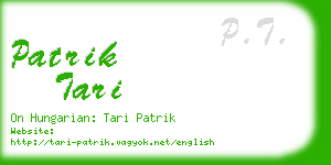 patrik tari business card